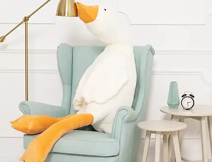 Grandi oche di peluche